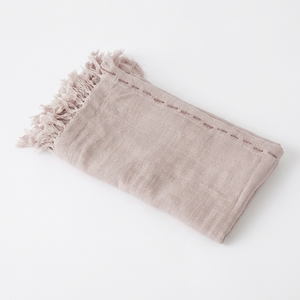 Line Throw <b>White</b> Woven Soft Fabric Solid Long Lightweight Decorative Throw Blanket Home Textile Scarves Shawls <b>Sofa</b> <b>Bed</b> Coverlet - Product Image 1