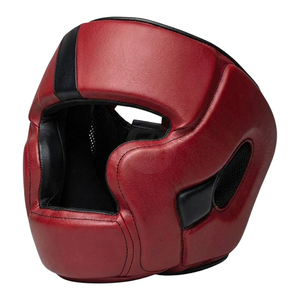 Leather Full Coverage Cheek Protector <b>Boxing</b> Helmet for Kickboxing Gym Training-Lightweight Breathable High-Portability Head - Product Image 5