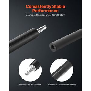 Stecca da Biliardo in Fibra di Carbonio da 58 Pollici, 19 Oz, con Punta in ABS Pressato in Bachelite, per Snooker e Biliardo - Product Image 4