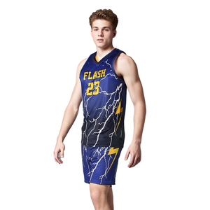 Uniforme de Baloncesto Sublimado Personalizado Dry Fit, Antiencogimiento, Transpirable, Conjunto de Camiseta y Pantalones Cortos de Baloncesto Sublimados, Precio Bajo de Fábrica - Product Image 3
