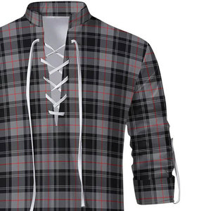 Camisa Ghillie Tradicional Escocesa Jacobita de Alta Calidad para Hombre, Camisa Casual de Manga Larga con Cordones y Estampado de Tartán Moffat - Product Image 3