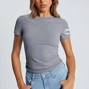 Camisetas 95% poliéster, 5% elastano. Camiseta de jersey de corte relajado para mujer. - Product Image 3