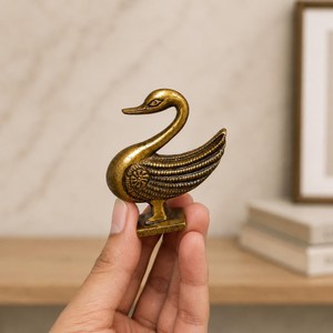 Sculpture de cygne en bronze grandeur nature SHUBHAM, figurine d'animal 3D, statue décorative de jardin pour la décoration de la maison - Product Image 3