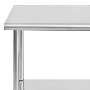 Tavolo da Preparazione in Acciaio Inox 24 X 48 Pollici per Cucina Commerciale, Ristorante, Garage, Magazzino, Fabbricazione in Acciaio - Product Image 5