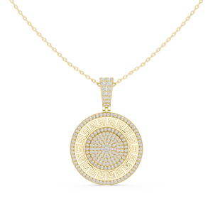 Collar con colgante de arte abstracto de oro de 14K Forns jewels para mujer - Product Image 2