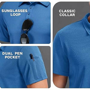 Camiseta Deportiva de Punto Azul Brillante para Hombre, Transpirable, de Poliéster, Ropa Deportiva, Logotipo Personalizado 2026, Venta al Por Mayor - Product Image 4