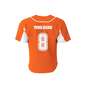Maillot de baseball personnalisé pour homme, style hip-hop, 100 % polyester, col en V, anti-UV, imprimé, respirant, évacuant l'humidité, séchage rapide, 280 g, OEM - Product Image 3