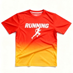 Camiseta Deportiva con Estampado Gráfico Completo al por Mayor, Camiseta de Maratón Personalizada, 100% Poliéster, Sublimación, Impresión 3D, Secado Rápido - Product Image 1