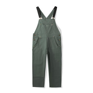Jean ample multipoches taille haute pour homme, en denim de coton, prêt à expédier, salopette ajustable à séchage rapide, personnalisable - Product Image 2