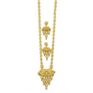 Juego de Joyería de Latón con Baño de Oro de 14K, 18K y 24K al por Mayor, Diseño Floral Tradicional, Ideal para Bodas Indias - Product Image 3