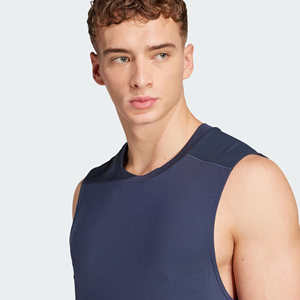 Summer Fashion Design Color Contrast Gym Tank Top Streetwear Casual Sports Vest Sleeveless Custom <b>Men</b> <b>Singlet</b> Cotton/Bamboo - Product Image 5