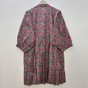 เดรสลำลองผู้หญิง ผ้าทอ 100% คอตตอน สีพื้น/เรียบ แขนสั้น เอวทรงเอ็มไพร์ ทรงเบบี้ดอลล์ โอเวอร์ไซส์ คอวี ทรงหลวม ใส่สบาย - Product Image 5