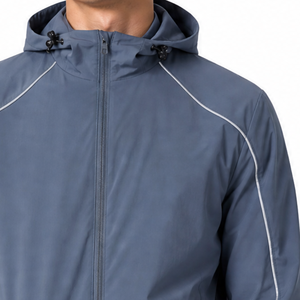 Custom Reflective Line Windbreaker <b>Jackets</b> Waterproof Quick Dry Breathable Winter Thick Sporty <b>Men</b> Outdoor Training Running OEM - Product Image 4