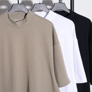 Custom Casual Blank <b>Turtle</b> <b>Neck</b> Heavy Weight 100% Cotton Oversized Baggy Turtleneck T-Shirts for <b>Men</b> Breathable Eco-Friendly - Product Image 3