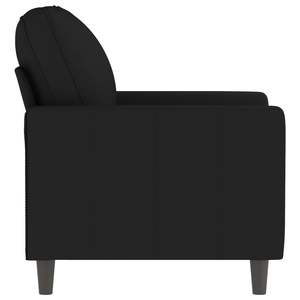 Fauteuil simple en velours noir 100% polyester avec structure métallique pour salon - Product Image 4
