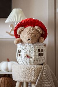 Cesta de Ratán con Forma de Hongo, Hecha a Mano, Cesta de Almacenamiento Tejida Natural, Organizador Ecológico para Habitación Infantil, Decoración Boho para el Hogar - Product Image 4