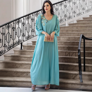 Abaya sur mesure pour femmes, robe musulmane de Dubaï, abaya modeste, robe abaya pour femmes, robe musulmane de luxe, abaya de luxe en gros - Product Image 1