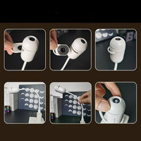 Mini proyector con luz nocturna, lámpara de ambiente de cielo estrellado alimentada por USB, luz decorativa ajustable de 360 ​​grados para dormitorio, 24 diapositivas de linterna