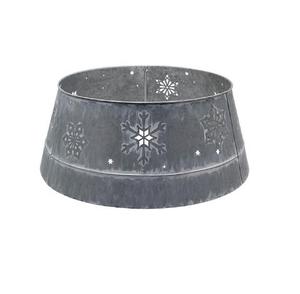 Hammered Red Color Round Shape Christmas Tree <b>Collar</b> In <b>Metal</b> For Home Livingroom Festival Decorative Use Tree <b>Collar</b> Stand - Product Image 5