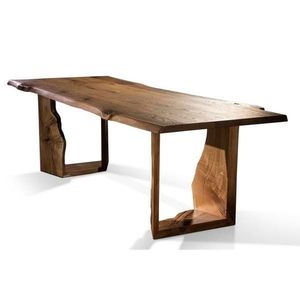 Handmade Rustic Solid <b>Wood</b> Live Edge Dining Table Irregular Shape Modern Natural <b>Slab</b> - Product Image 2