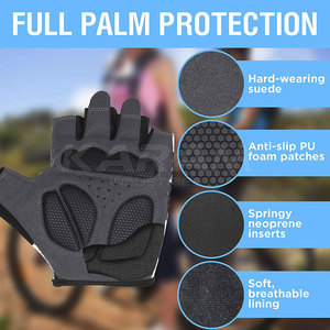Gants mi-doigts personnalisés avec votre propre logo, qualité supérieure, prix raisonnable, vente en gros, gants mi-doigts sur mesure - Product Image 4