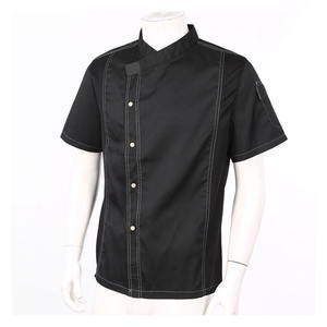 เสื้อเชฟทันสมัยสำหรับร้านอาหาร เสื้อเชิ้ตทำงานผู้หญิงผู้ชาย ป้องกันแสงแดด กระดุม 3 เม็ด เสื้อทำงานผู้ชาย ชุดยูนิฟอร์ม เสื้อเชฟ - Product Image 4