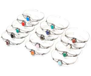 Best Selling Pretty Fine Handmade Brass Silver Plated Women's Aura Line Bangle <b>Bracelet</b> Statement <b>Boho</b> Jewelry At Best Price - Product Image 4