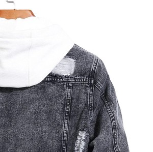 Wholesale Custom Men's <b>Denim</b> Jacket Eco-Friendly Breathable Washed Jean <b>Coat</b> Casual Streetwear OEM Factory Bulk Production - Product Image 5