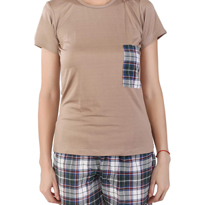 Wholesale Custom Logo Summer Women's T-Shirt And Shorts Set Summer Outfit 100% Cotton 2 Piece Twin Set FOr Women - Product Image 5