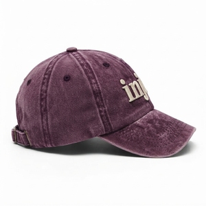 3D Embroidery Baseball Cap <b>Purple</b> Cotton 6-Panel Adjustable Unisex Casual <b>Hat</b> Custom Logo Wholesale OEM ODM Direct Factory - Product Image 4