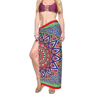 Wholesale Price One Piece Beach <b>Sarong</b> Cover up For Women's OEM Design Customized Printed Women Printed Beach <b>Sarong</b> - Product Image 6