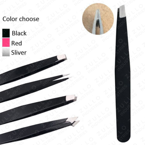 4PCS Professional Stainless Steel Eyebrow Tweezers Set Custom Color OEM Slant <b>Pointed</b> Tip Precision Beauty Grooming <b>Tools</b> - Product Image 4