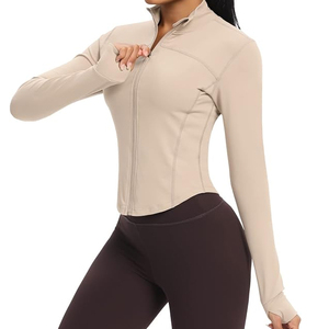 Women's Plus Size High Quality <b>Gym</b> Jacket Quick-Drying Zipper Windproof <b>Long</b>-<b>Sleeved</b> Tight-Fitting Top Running Sports Breathable - Product Image 1
