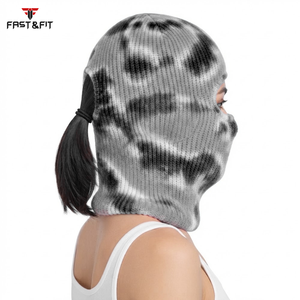 Cagoule unisexe coupe-vent et respirante avec logo, motif tie-dye à carreaux, tricotée, pour le sport et l'usage quotidien, vente en gros - Product Image 6