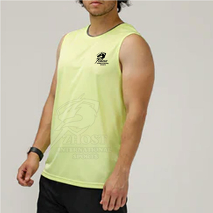 Débardeur pour hommes grande taille en mélange de coton, séchage rapide, respirant, col rond, pour entraînement sportif et musculation, avec logo personnalisé OEM - Product Image 2