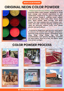 Poudre de couleur fluorescente vive |   Réactif aux rayons UV, non toxique, biodégradable, imperméable, sûr pour les fêtes de Thanksgiving en extérieur - Product Image 6