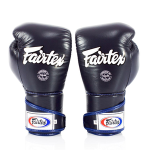 Guantes de Boxeo Fairtex de Diseño Personalizado de Alta Calidad, Nuevo Estilo con Cierre de Correa, Color Azul, Cuero Original, Guantes Profesionales de Sparring Fairtex - Product Image 3