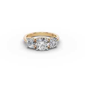 Anillo de Diamantes Cultivados en Laboratorio de Lujo de 2.50 Ct con 3 Piedras, Corte Ovalado, Conjunto de Joyería Fina, Oro Blanco de 10K, Oro de 14K, Certificado IGI, Anillo de Compromiso - Product Image 2