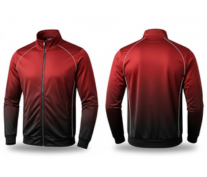 Veste zippée personnalisée avec logo OEM pour les équipes et les clubs, vêtements respirants à séchage rapide |   Tailles Hommes Femmes Jeunes |   Veste d'entraînement - Product Image 1