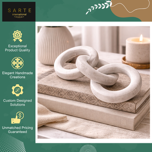 Nouvelle Collection – Décoration de Table en Chaîne de Marbre Faite à la Main, Style Européen Moderne et Luxueux, Durable, pour Diwali et Retraite - Product Image 3