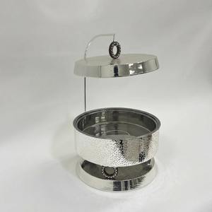 Plat chauffant rond en acier inoxydable antiadhésif de qualité supérieure, moderne et durable, avec couvercle, lavage à la main uniquement - Product Image 4