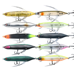 Señuelo de Pesca Popper de Agua Salada de 68 mm y 80 mm, 10 Colores, Señuelo Artificial Duro de ABS, Señuelo Flotante para Pesca de Pampo <span class=keywords><strong>Dorado</strong></span> - Product Image 6