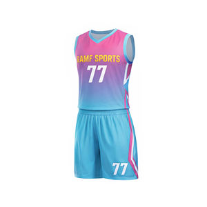 Maillots de basketball personnalisés par sublimation, grandes tailles, en maille légère, coupe professionnelle, respirants, anti-bactériens, séchage rapide, pour adultes - Product Image 2