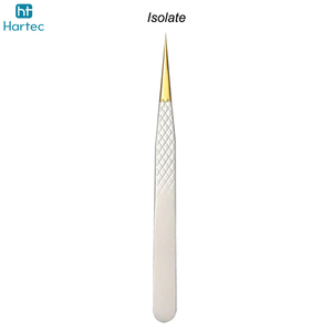 Pointed Stainless Steel Eyelash Extension Tweezers Set With Non-Slip Handle Precision Volume Isolation Lash Extension Tweezers - Product Image 5