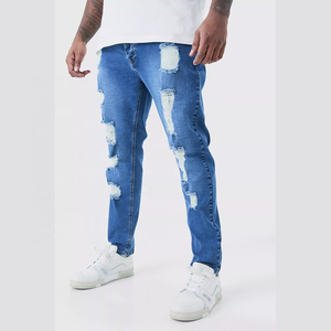 Jeans en denim pas chers en gros, pantalons décontractés et tendance, vêtements de qualité, approvisionnement direct usine pour hommes et femmes, usage quotidien - Product Image 3