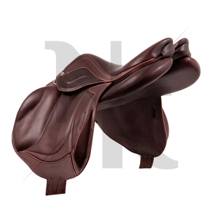 Silla de montar de salto de alta gama, profesional, de cuero de vaca, estilo inglés de contacto cercano, productos de carreras de caballos ingleses de la India. - Product Image 4