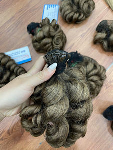 Articles phares 2026 Cheveux humains vietnamiens Couleur personnalisée Bouclés à la vapeur Pointe plate Cheveux bruts Sans nœuds Sans perte Prix de gros - Product Image 4