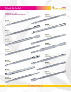 Empujador y Removedor de Cutículas Portátil y Duradero de Acero Inoxidable, Doble Punta, Profesional, para Manicura - Product Image 5