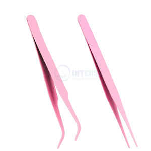 Ensemble de pinces à épiler pointues en acier inoxydable colorées avec étui décoratif pour un soin précis des cils, anti-magnétique, vente en gros - Product Image 5
