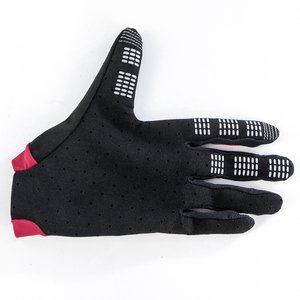 Gants de cyclisme à doigts entiers respirants en polyester et nylon unisexe rouge et noir pour la course en extérieur - Product Image 4